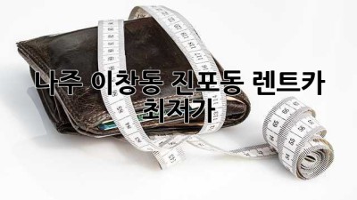 나주 이창동 진포동 렌트카 최저가? 🚗💨